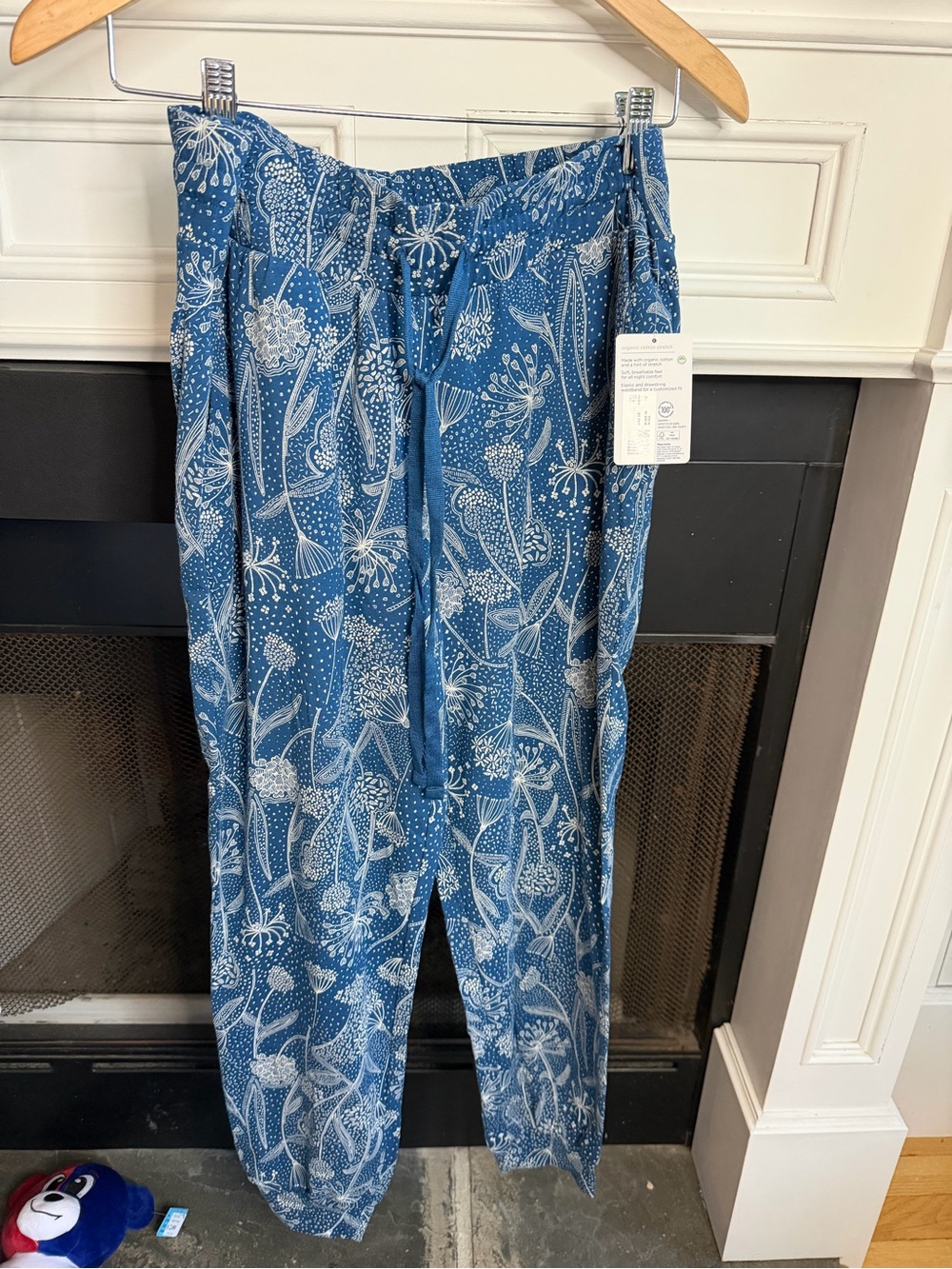 Jockey Blue Floral Drawstring Joggers